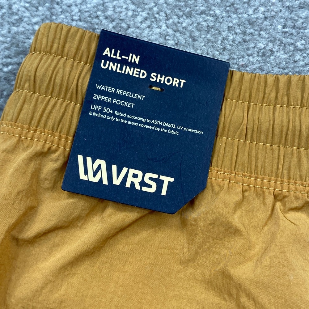 VRST All-In Unlined Short Mens Medium Palomino Gold 7" Inseam Water Repellent - Picture 7 of 8
